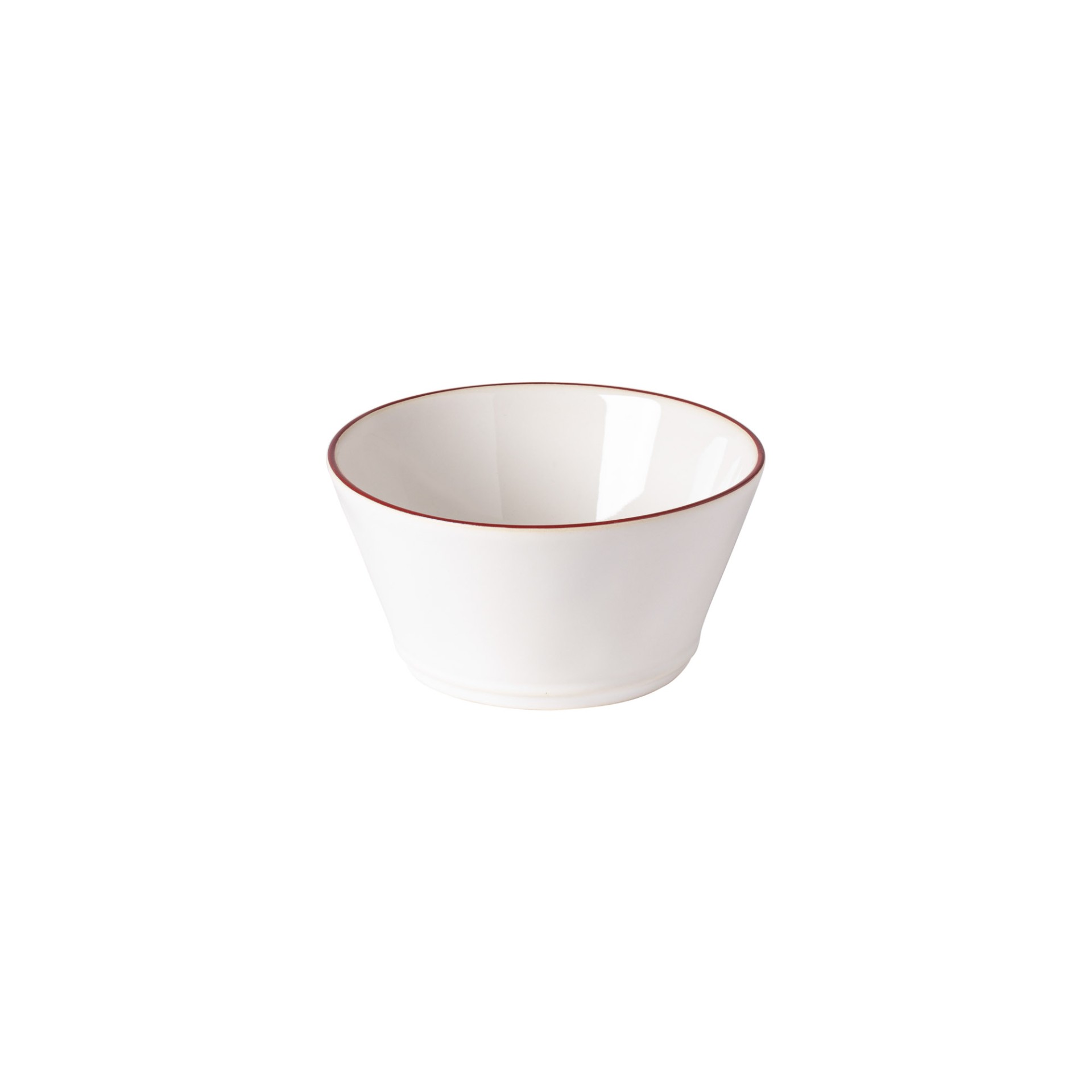 Beja  Suppen-/Müslischüssel 14cm ATS141 weiß-rot