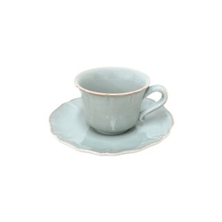 ALENTEJO Kaffeetasse mit Unterteller turquoise TCS02