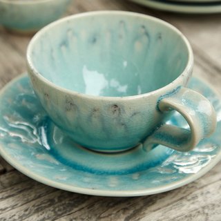 Kaffeetasse mit Untertasse blue