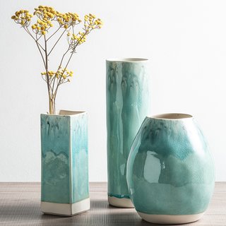 Vase square blue