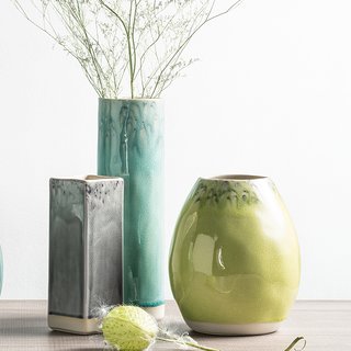 Vase square grey